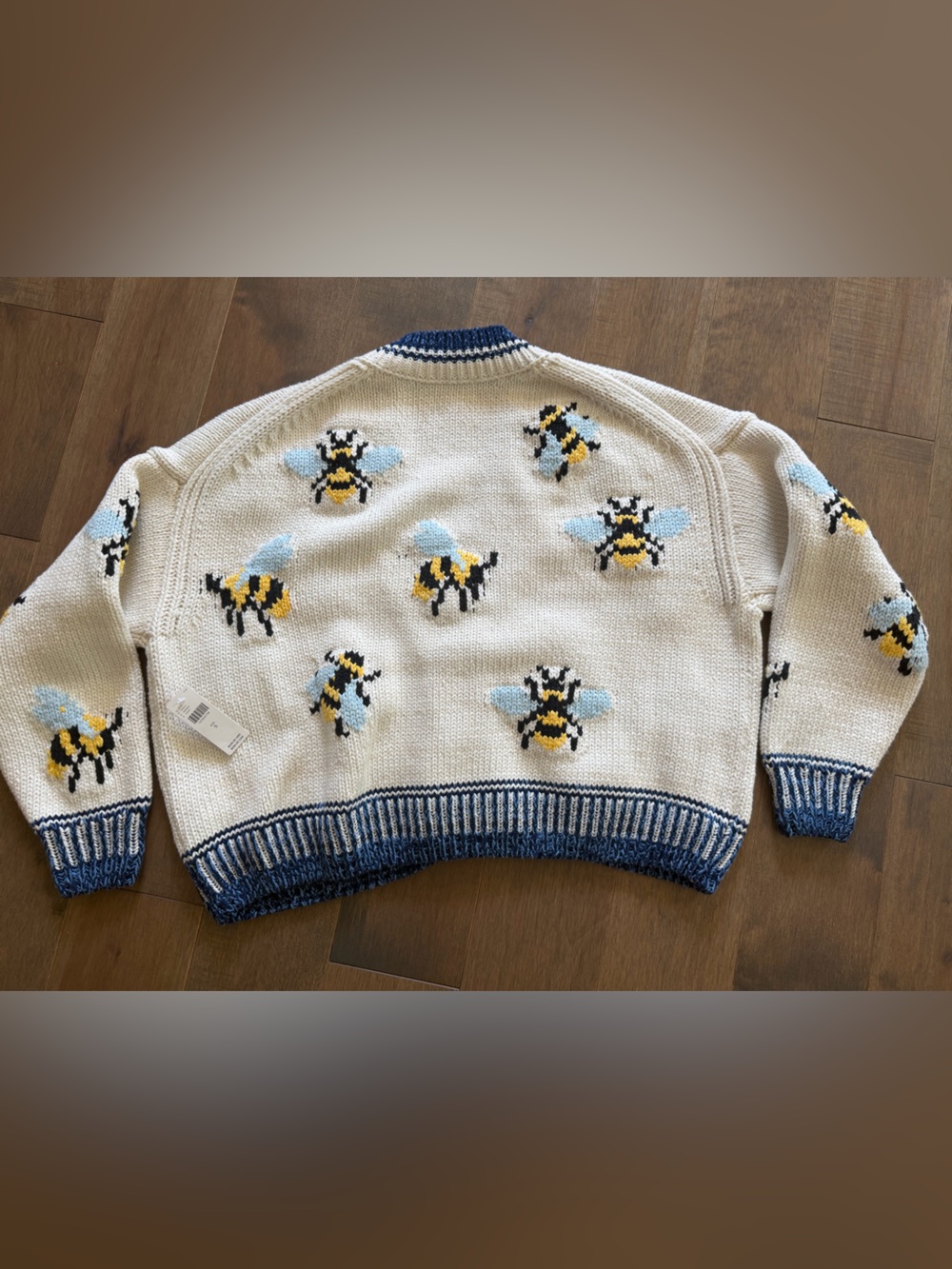 NWT Maeve Anthropologie Bumblebee Bumble Bee Chunky Icon Cardigan Sweater - S - Picture 6 of 8